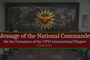Message of the National Commander On the Formation of the UPVI International Chapter