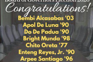UPVI BOG 2020 Election Results
